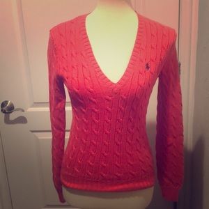 Ralph Lauren coral sweater in size small